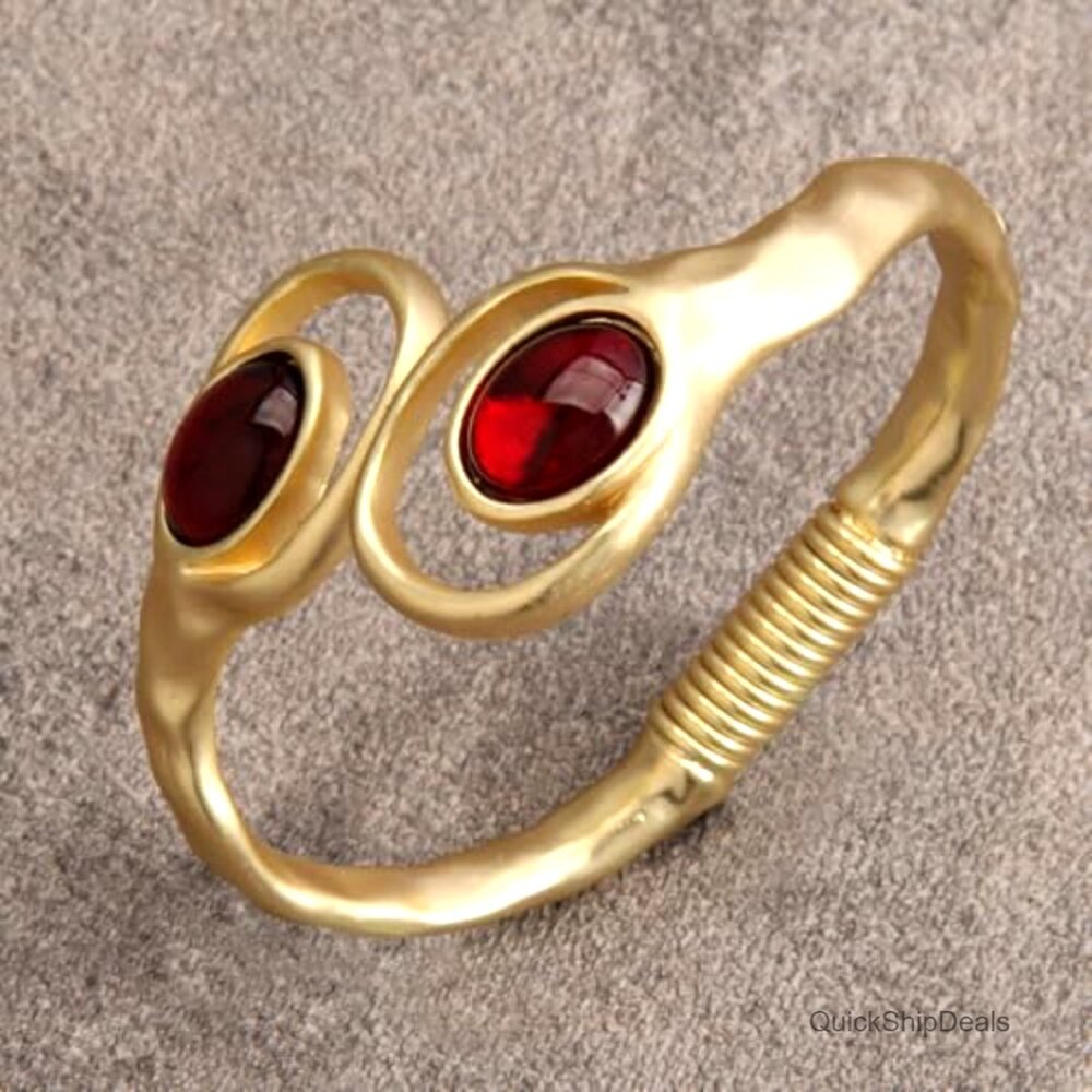 Copper Cuff Bracelet Stackable Open Bangle Adjust… - image 2